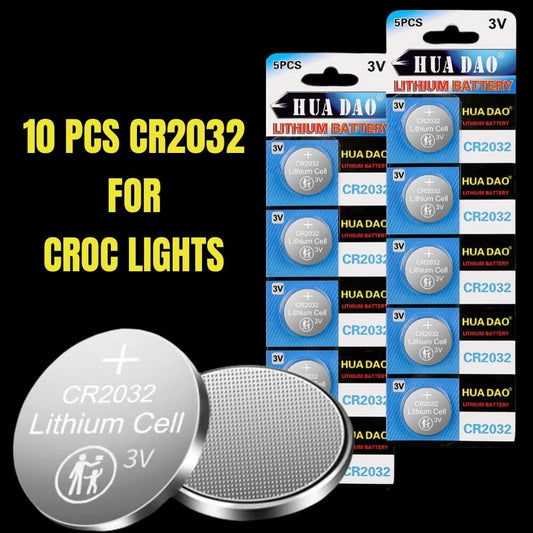 CR2032 3v Battery - 10 Pcs - Croc Lights