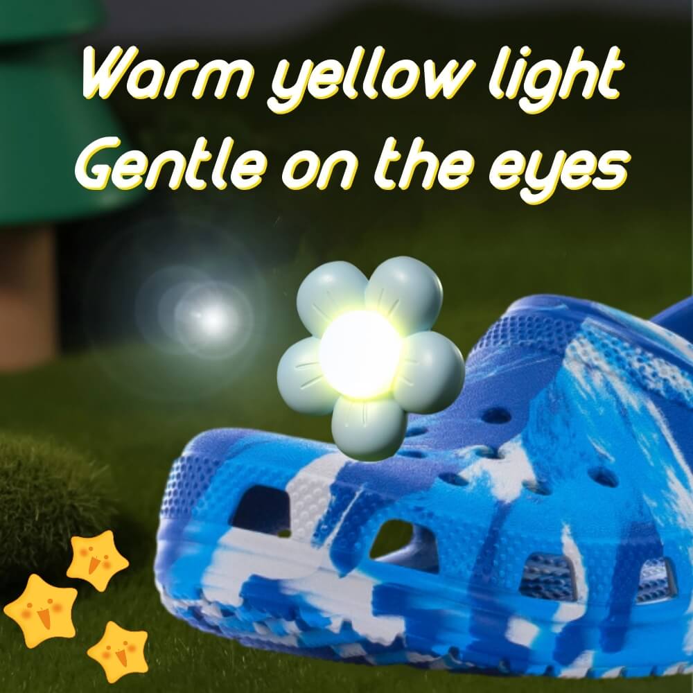 Flower Shoe lights(2 Pack) - Eye-friendly - 4 Colors - Croc Lights®