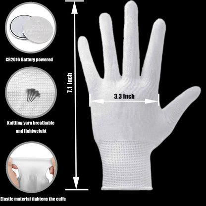 Led Gloves (2 Pack) - 12 Colors - Croclights.com