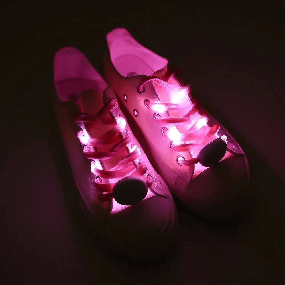 LED-kengännauhat (2 kpl) - 7 väriä yöturvalliseen juoksupyöräilyyn
