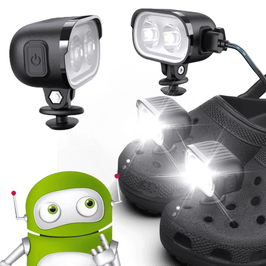 Robot Shoe lights - Dual LED Lamp Beads(2 pack) - Rechargeable - Croclights.com