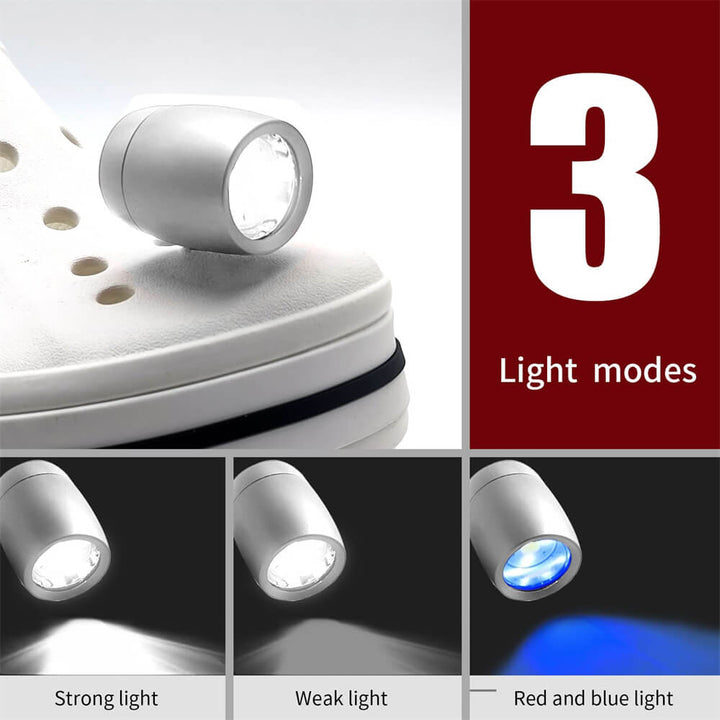 Wine Shoe lights (2 pack) - 3 modes: High, Low, and Colorful Flash - Croc Lights®